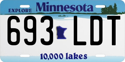 MN license plate 693LDT