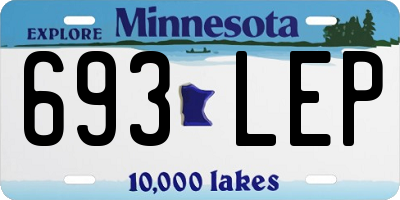 MN license plate 693LEP