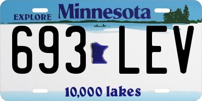 MN license plate 693LEV