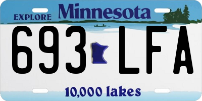 MN license plate 693LFA