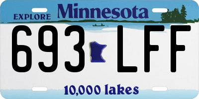 MN license plate 693LFF