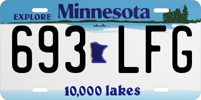 MN license plate 693LFG