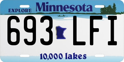 MN license plate 693LFI