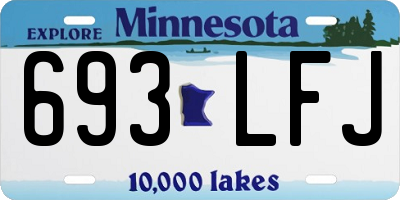 MN license plate 693LFJ