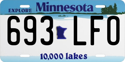 MN license plate 693LFO