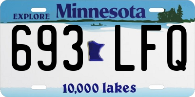 MN license plate 693LFQ