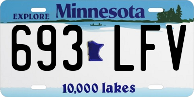 MN license plate 693LFV
