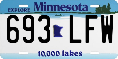MN license plate 693LFW