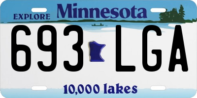 MN license plate 693LGA
