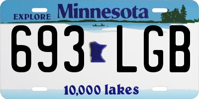 MN license plate 693LGB