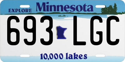 MN license plate 693LGC