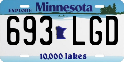 MN license plate 693LGD