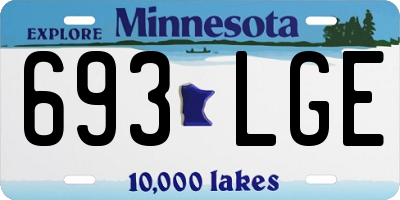 MN license plate 693LGE