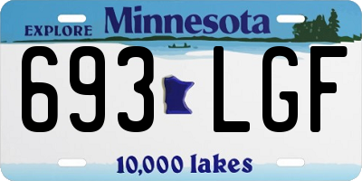 MN license plate 693LGF