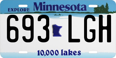 MN license plate 693LGH