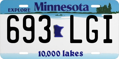 MN license plate 693LGI