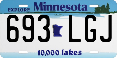 MN license plate 693LGJ