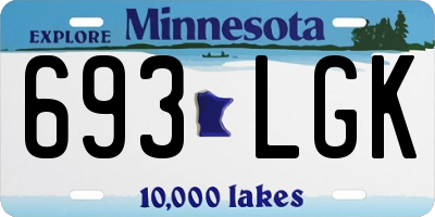 MN license plate 693LGK