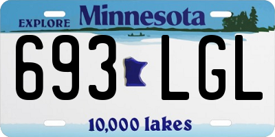 MN license plate 693LGL