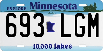MN license plate 693LGM