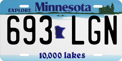 MN license plate 693LGN