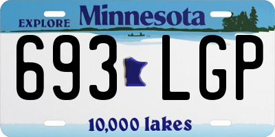 MN license plate 693LGP