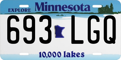 MN license plate 693LGQ