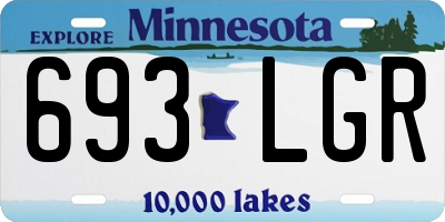 MN license plate 693LGR