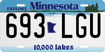 MN license plate 693LGU