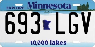 MN license plate 693LGV