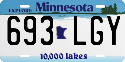 MN license plate 693LGY