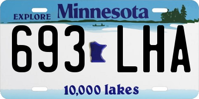 MN license plate 693LHA