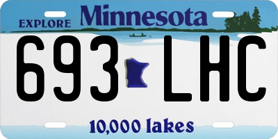 MN license plate 693LHC