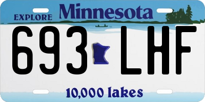 MN license plate 693LHF