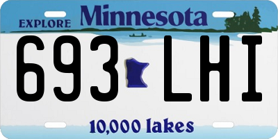 MN license plate 693LHI