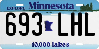 MN license plate 693LHL