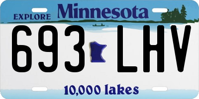 MN license plate 693LHV