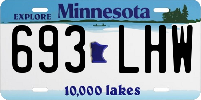 MN license plate 693LHW