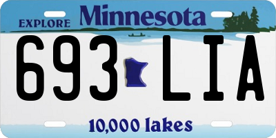 MN license plate 693LIA