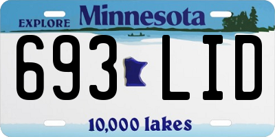 MN license plate 693LID