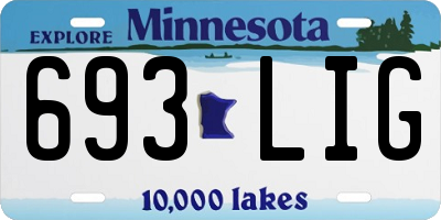 MN license plate 693LIG