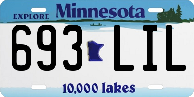MN license plate 693LIL