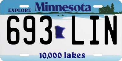 MN license plate 693LIN