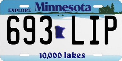 MN license plate 693LIP