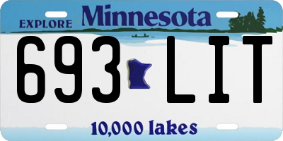 MN license plate 693LIT