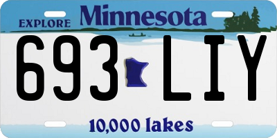 MN license plate 693LIY