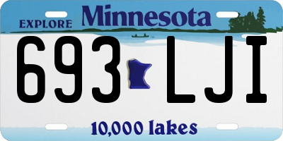MN license plate 693LJI