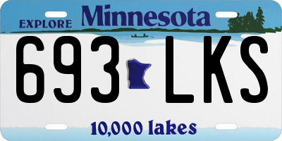 MN license plate 693LKS