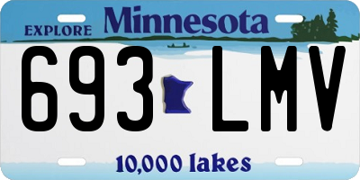 MN license plate 693LMV