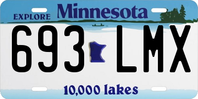 MN license plate 693LMX
